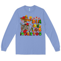 Colony Blue dia de los muertos Long Sleeve Tee - AdoDesignShop