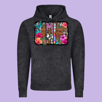 Mimi Floral Background Vintage Hoodie Designed By Hra Design Shop