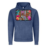 Vintage Denim mimi floral background Vintage Hoodie - HRA Design Shop