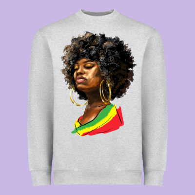Juneteenth Black Women Heavyweight Sweatshirt Designed By Hra Design Shop
