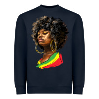 Navy juneteenth black women Heavyweight Sweatshirt - HRA Design Shop