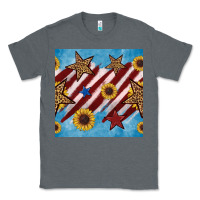 Charcoal Heather western star with sunflower seamless pattern Classic Tee - BundleAndBundleShop