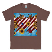 Chestnut western star with sunflower seamless pattern Classic Tee - BundleAndBundleShop