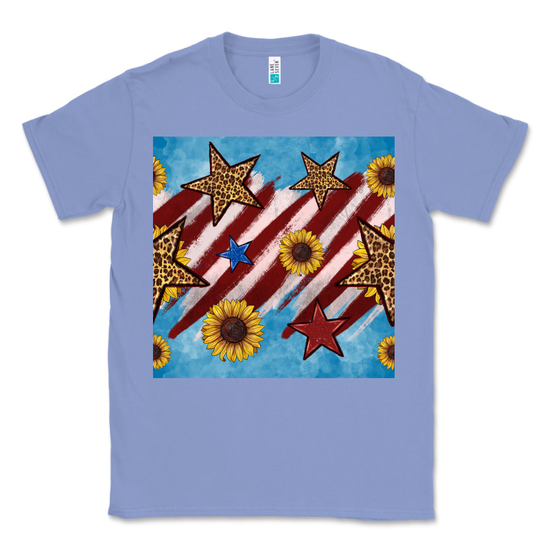 Western Star With Sunflower Seamless Pattern Classic Tee by BundleAndBundleShop | Teevron