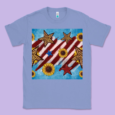 Western Star With Sunflower Seamless Pattern Classic Tee Designed By Bundleandbundleshop