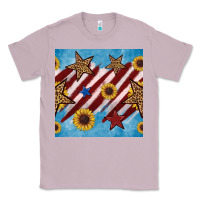 Lilac western star with sunflower seamless pattern Classic Tee - BundleAndBundleShop
