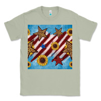 Matcha western star with sunflower seamless pattern Classic Tee - BundleAndBundleShop