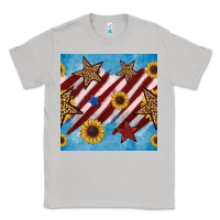 Moon Dust western star with sunflower seamless pattern Classic Tee - BundleAndBundleShop