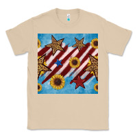 Mushroom western star with sunflower seamless pattern Classic Tee - BundleAndBundleShop