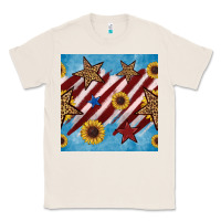 Natural western star with sunflower seamless pattern Classic Tee - BundleAndBundleShop