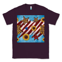 Plum western star with sunflower seamless pattern Classic Tee - BundleAndBundleShop