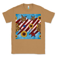 Toasted Coconut western star with sunflower seamless pattern Classic Tee - BundleAndBundleShop