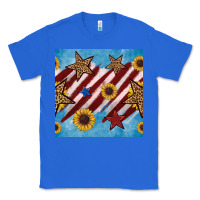 True Royal western star with sunflower seamless pattern Classic Tee - BundleAndBundleShop