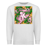 Oatmeal Heather christmas smile gingerbread cookie seamless pattern bbs Premium Sweatshirt - BundleAndBundleShop