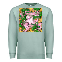 Seafoam christmas smile gingerbread cookie seamless pattern bbs Premium Sweatshirt - BundleAndBundleShop