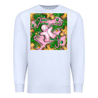 White christmas smile gingerbread cookie seamless pattern bbs Premium Sweatshirt - BundleAndBundleShop