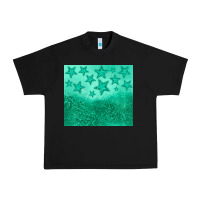 Black green glitter star Urban Heavy Tee - JahusDesignShop