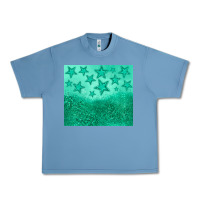 Pebble Blue green glitter star Urban Heavy Tee - JahusDesignShop