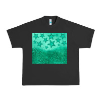 Pigment Black green glitter star Urban Heavy Tee - JahusDesignShop