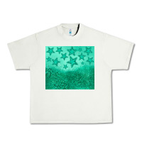 Pistachio green glitter star Urban Heavy Tee - JahusDesignShop