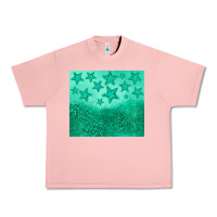 Salmon green glitter star Urban Heavy Tee - JahusDesignShop