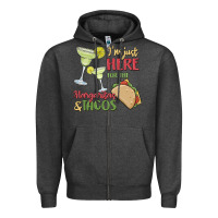 Charcoal Heather i'm here for the margaritas and tacos Zipper Hoodie - MaliasSmallBusiness