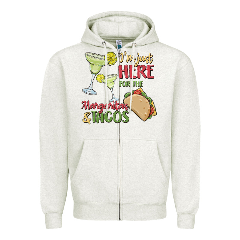 I'm Here For The Margaritas And Tacos Zipper Hoodie by MaliasSmallBusiness | Teevron