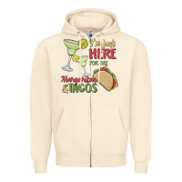 Sandshell i'm here for the margaritas and tacos Zipper Hoodie - MaliasSmallBusiness