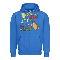 True Royal i'm here for the margaritas and tacos Zipper Hoodie - MaliasSmallBusiness
