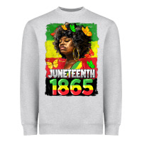 Heather Grey juneteenth 1865 black freedom Heavyweight Sweatshirt - HRA Design Shop