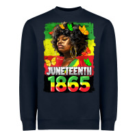 Navy juneteenth 1865 black freedom Heavyweight Sweatshirt - HRA Design Shop