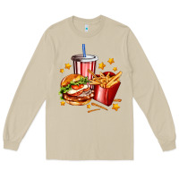 Mushroom hamburger potatoes and coke Long Sleeve Tee - AdoDesignShop