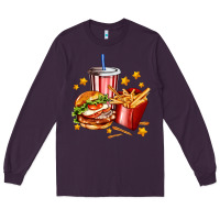 Plum hamburger potatoes and coke Long Sleeve Tee - AdoDesignShop