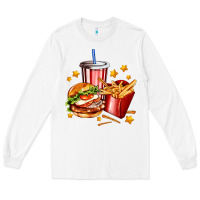 White hamburger potatoes and coke Long Sleeve Tee - AdoDesignShop