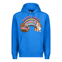 True Royal Happy Easter Bunny And Egg Basket Rainbow Premium Hoodie - RanaPortraitStore