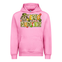 Fuchsia Pink Egg hunter with camouflage plate letters Easter Urban Hoodie - HowdyJamesFarm