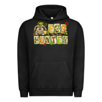 Pigment Black Egg hunter with camouflage plate letters Easter Urban Hoodie - HowdyJamesFarm