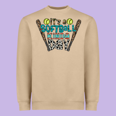 Softball Heavyweight Sweatshirt Designed By Cowhidedigitalart