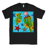 Black 4th of july cacti seamless pattern Classic Tee - BundleAndBundleShop
