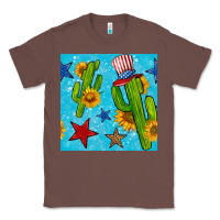 Chestnut 4th of july cacti seamless pattern Classic Tee - BundleAndBundleShop