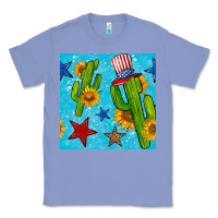 4th Of July Cacti Seamless Pattern Classic Tee | Teevron