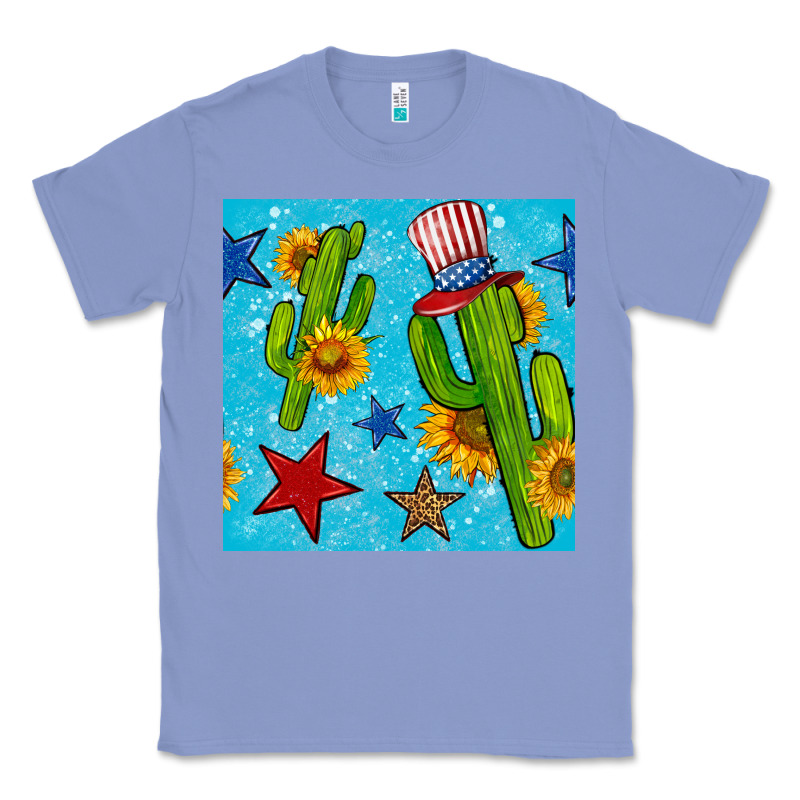 4th Of July Cacti Seamless Pattern Classic Tee by BundleAndBundleShop | Teevron