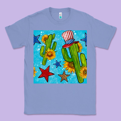 4th Of July Cacti Seamless Pattern Classic Tee Designed By Bundleandbundleshop