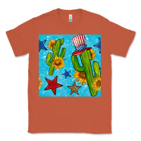 Copper 4th of july cacti seamless pattern Classic Tee - BundleAndBundleShop