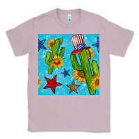 Lilac 4th of july cacti seamless pattern Classic Tee - BundleAndBundleShop