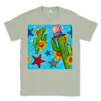 Matcha 4th of july cacti seamless pattern Classic Tee - BundleAndBundleShop