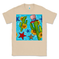 Mushroom 4th of july cacti seamless pattern Classic Tee - BundleAndBundleShop