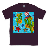 Plum 4th of july cacti seamless pattern Classic Tee - BundleAndBundleShop