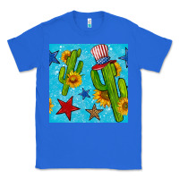 True Royal 4th of july cacti seamless pattern Classic Tee - BundleAndBundleShop