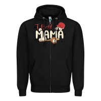 Black t ball mama baseball Zipper Hoodie - MaliasSmallBusiness